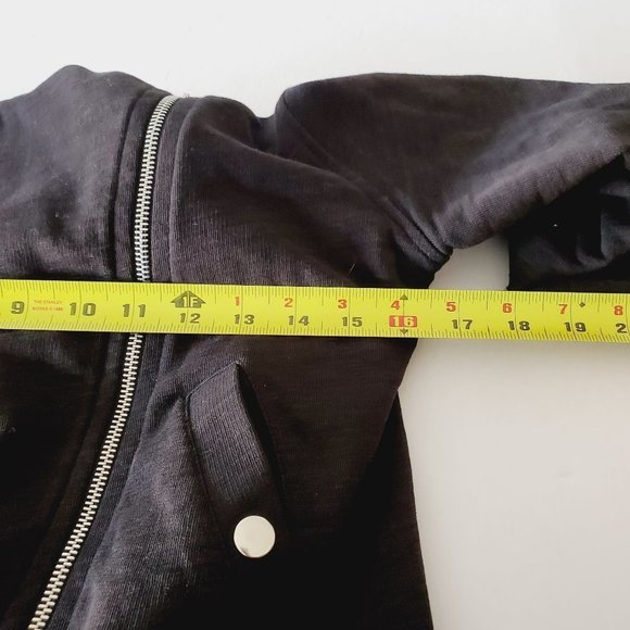 RAG & BONE Knit Black Cotton Moto Edgy Jacket - Picture 9 of 11